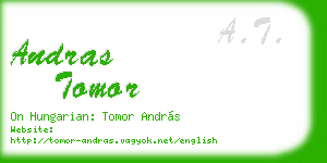 andras tomor business card
